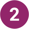 Numero kaksi magentan pyöreässä painikkeessa Numero kaksi magentan pyöreässä painikkeessa
